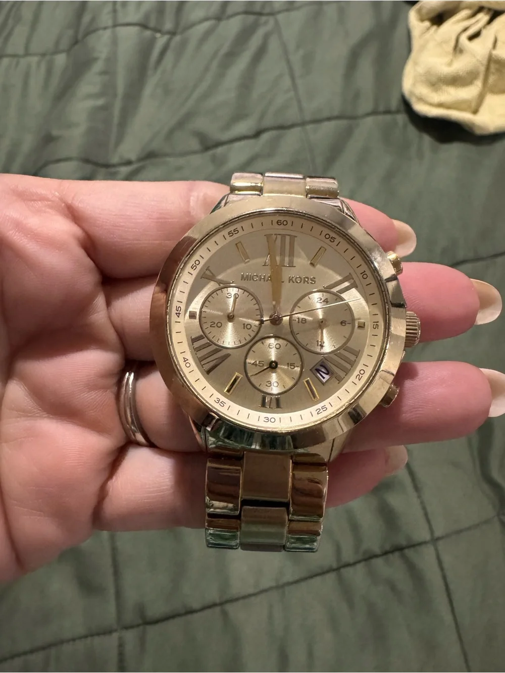 Michael Kors Gold-Tone Women's Chronograph Bracelet Watch